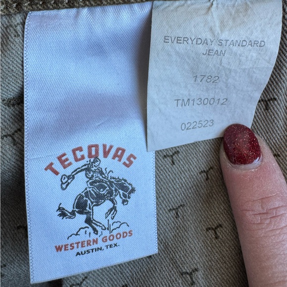 TECOVAS Men's Everyday Standard Jean 34 x 30 Tan - Picture 4 of 10